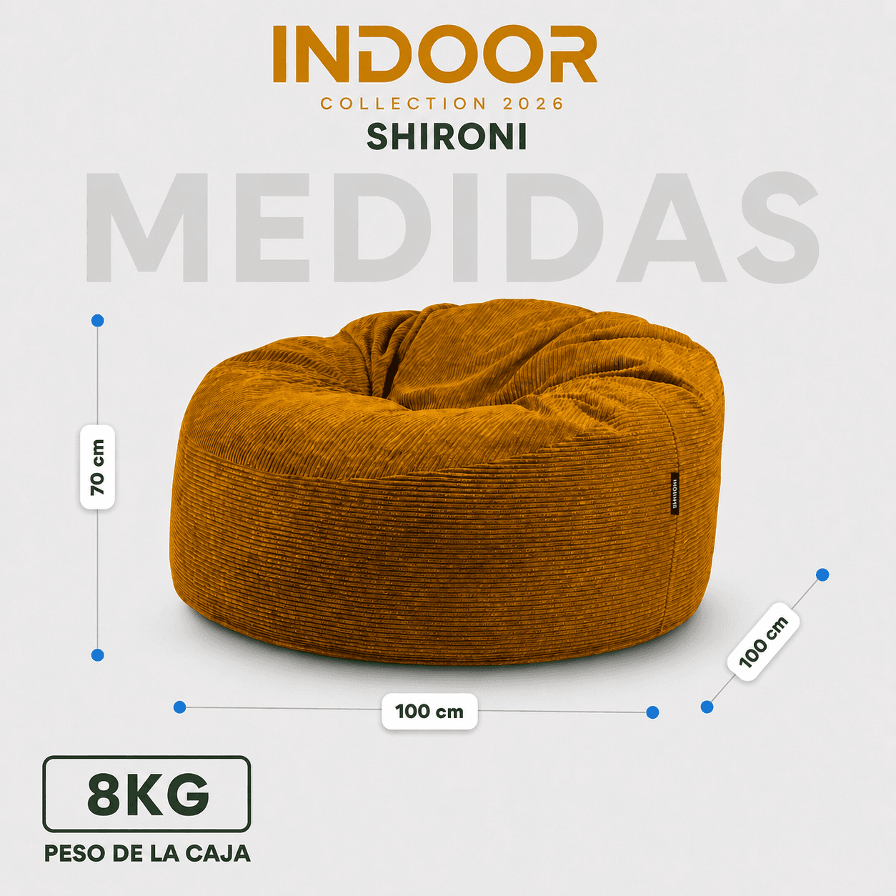 Puff SHIRONI NUNA Mostaza miniatura 2