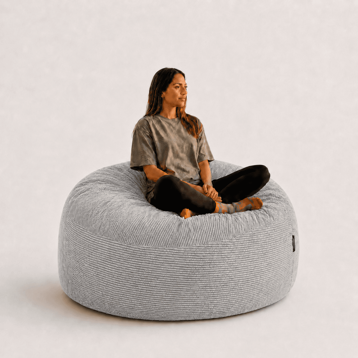 Puff SHIRONI NUNA Gris Claro miniatura 3