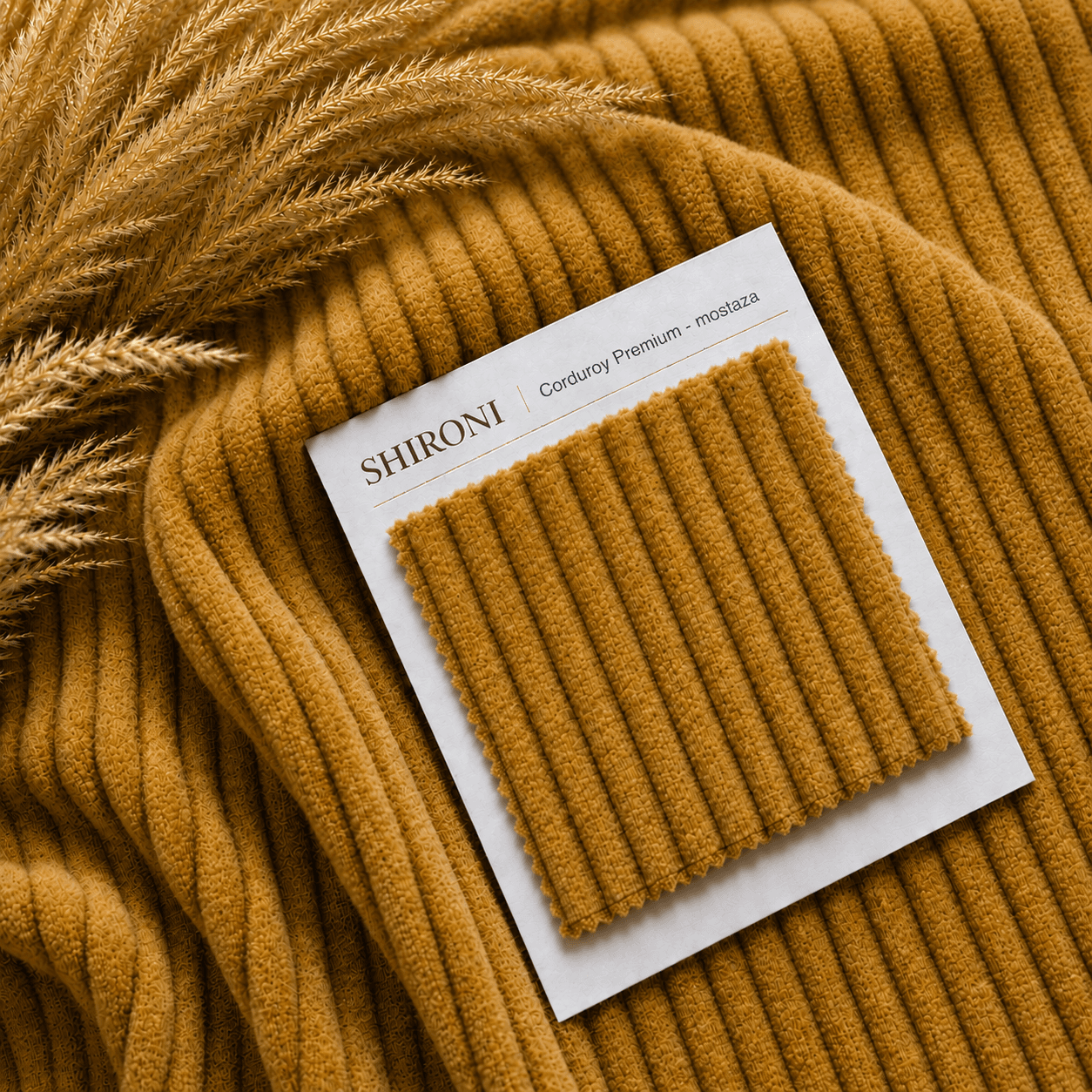 Textura Corduroy Premium Mostaza