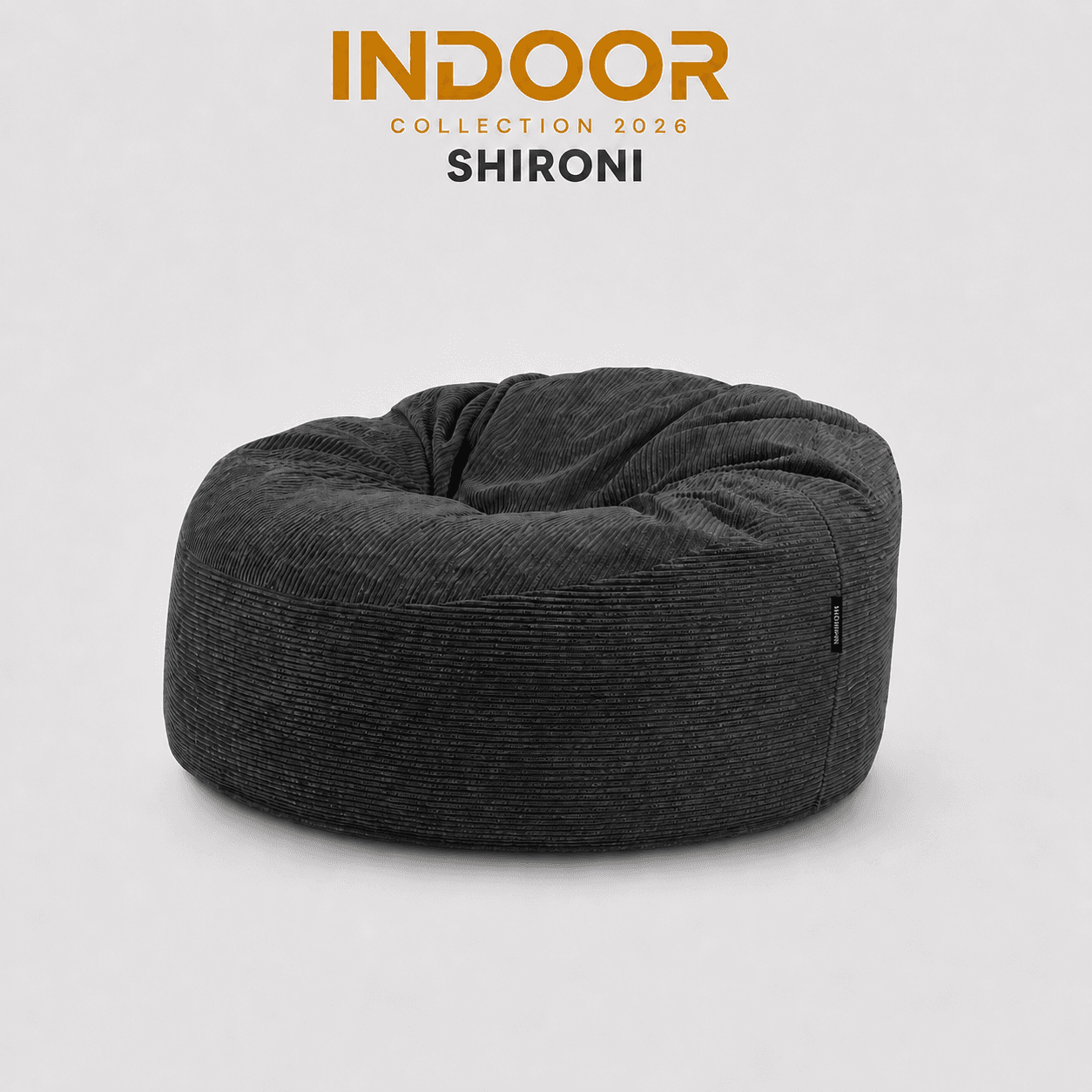 Puff SHIRONI NUNA Gris Oscuro