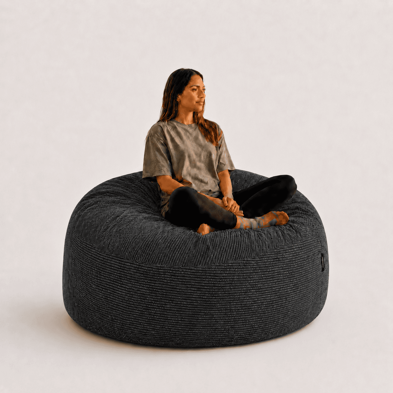 Puff SHIRONI NUNA Gris Oscuro